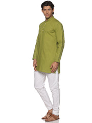 MENS SLUB COTTON LONG KURTA WITH PYJAMA