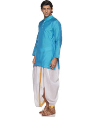 MENS SILK SHORT KURTA WITH PANCHAKAJAM