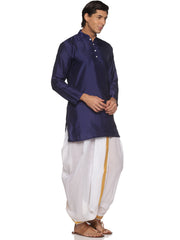 MENS BUTTER SILK LONG KURTA WITH PANCHAKAJAM
