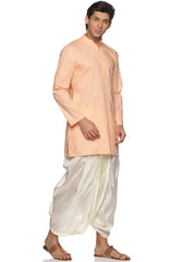 MENS SLUB COTTON LONG KURTA WITH PANCHAKAJAM