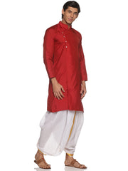 MENS BUTTER SILK LONG KURTA WITH PANCHAKAJAM