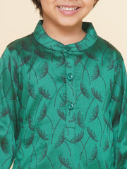 Boys Flower Design Printed Kurta 