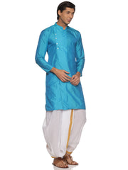 MENS BUTTER SILK LONG KURTA WITH PANCHAKAJAM