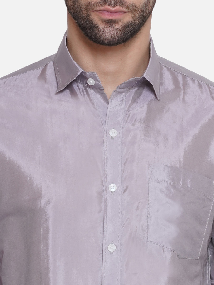 Sethukrishna Mens Solid Colour Shirt and Readymade Matching Dhoti