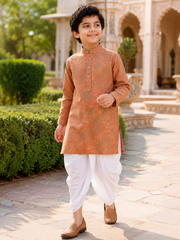 Boys Printed Kurta Dhoti Set