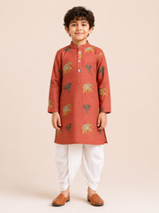 Boys Printed Kurta Dhoti Set