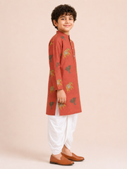 Boys Printed Kurta Dhoti Set