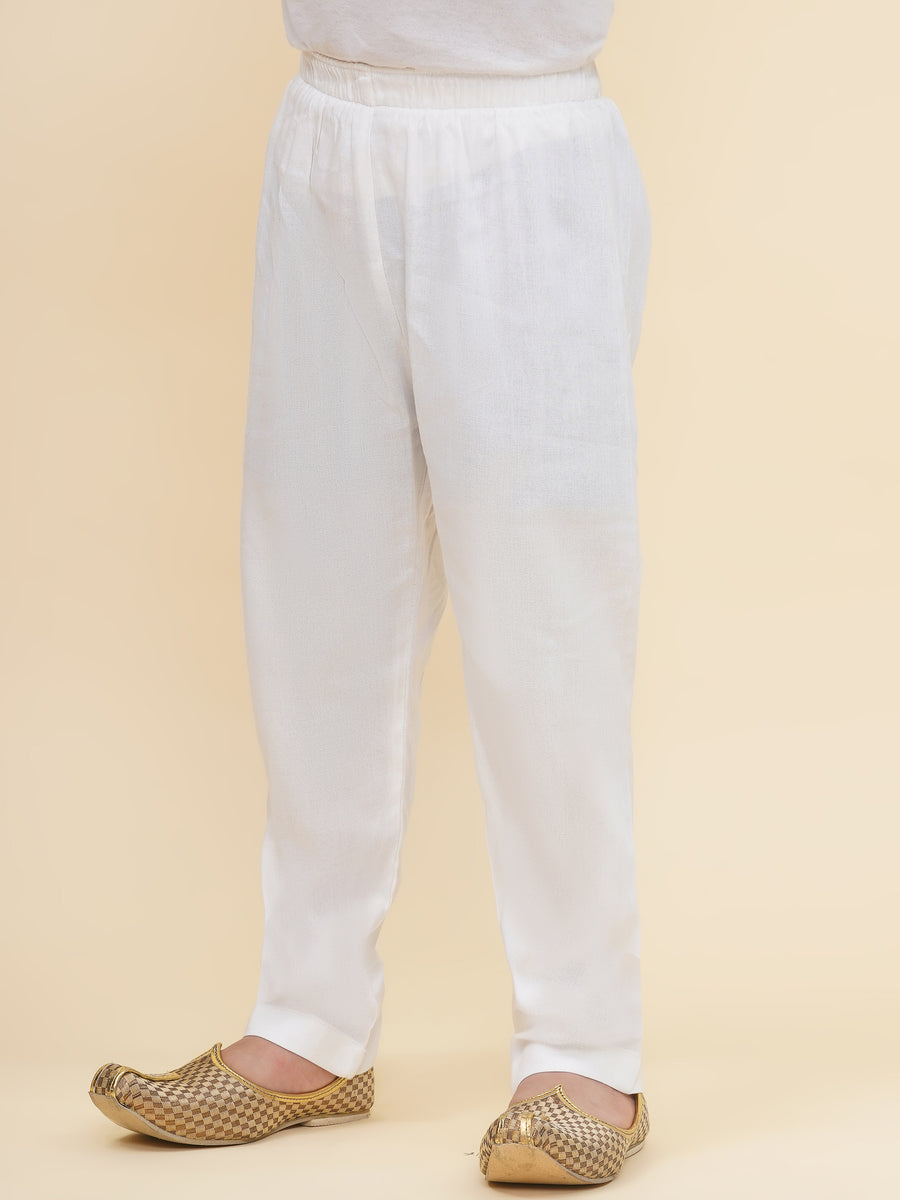 Boy's Cream colour Ethnic Pyjama