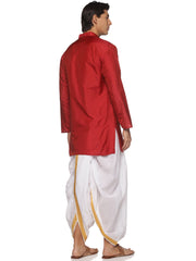 MENS BUTTER SILK LONG KURTA WITH PANCHAKAJAM