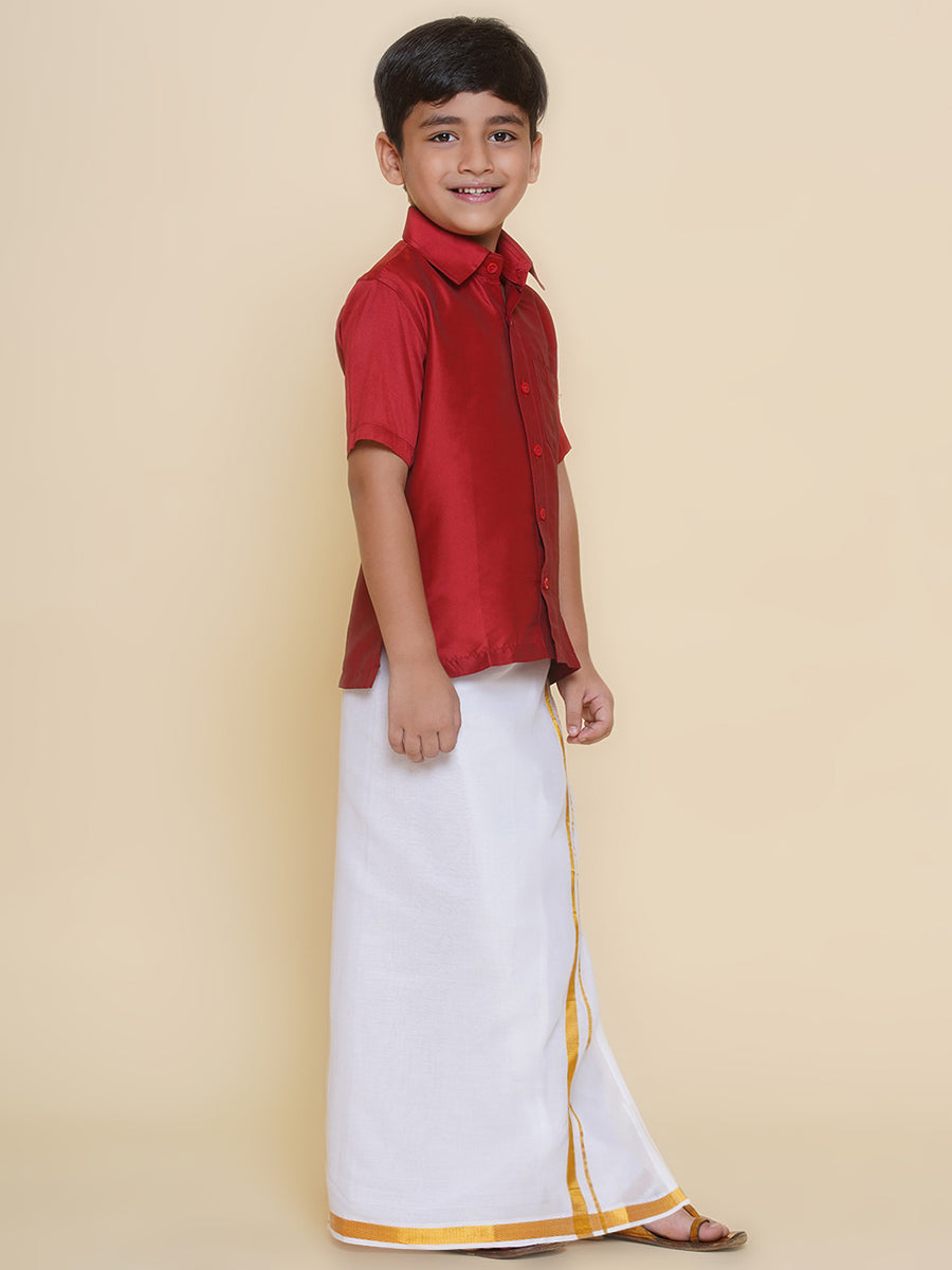 Boys Ethnic Shirt with Dhoti Set