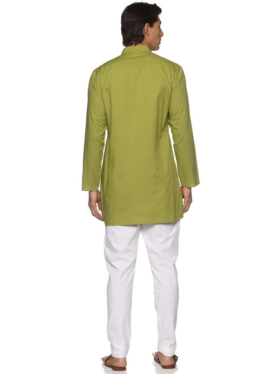 MENS SLUB COTTON LONG KURTA WITH PYJAMA