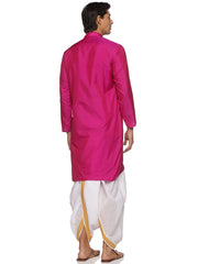 MENS BUTTER SILK LONG KURTA WITH PANCHAKAJAM