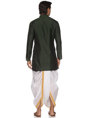 MENS SILK SHORT KURTA WITH PANCHAKAJAM