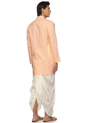 MENS SLUB COTTON LONG KURTA WITH PANCHAKAJAM