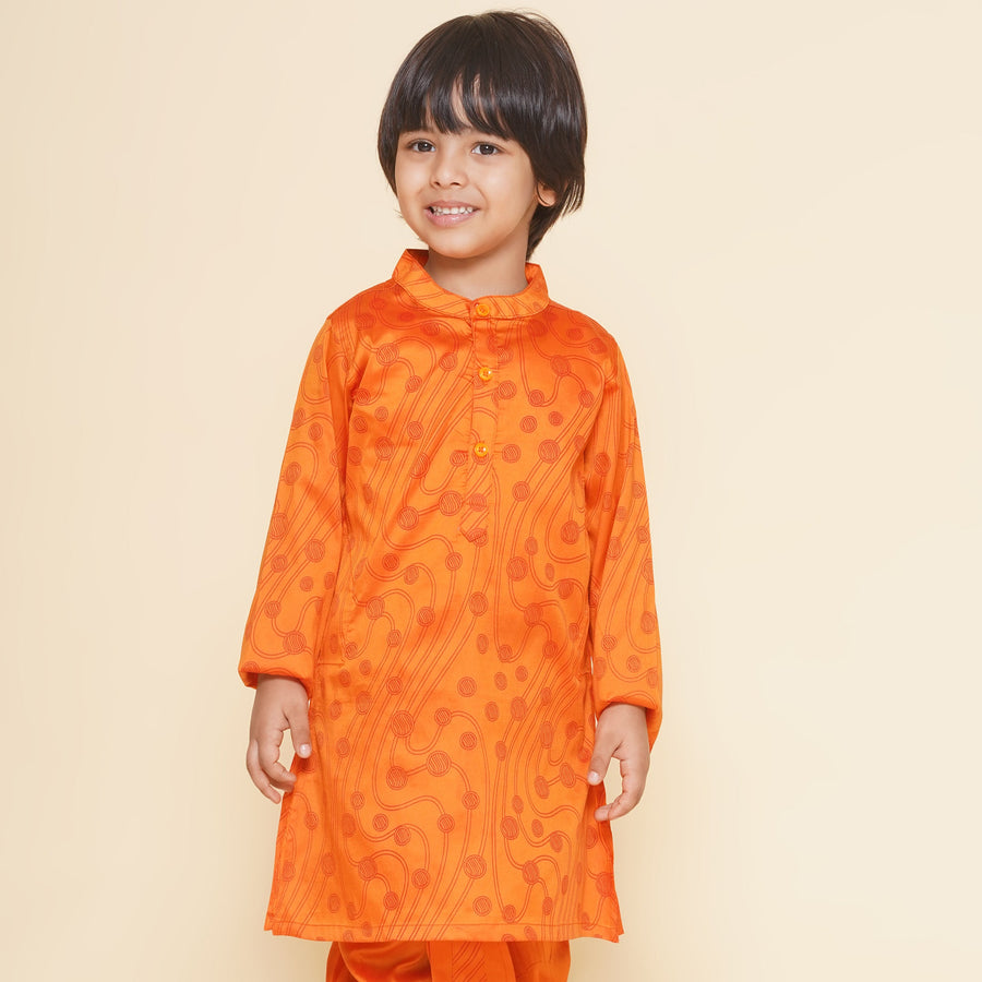 Boys Ball Design Printed  Kurta