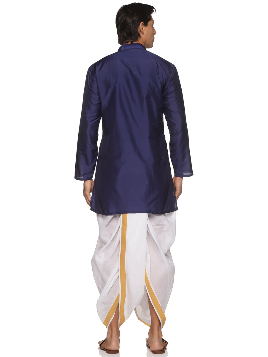 MENS BUTTER SILK LONG KURTA WITH PANCHAKAJAM