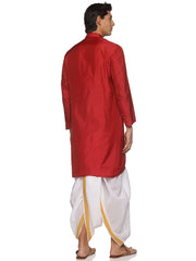 MENS BUTTER SILK LONG KURTA WITH PANCHAKAJAM