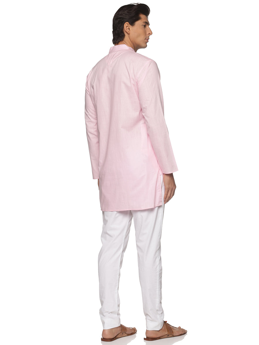 MENS SLUB COTTON LONG KURTA WITH PYJAMA