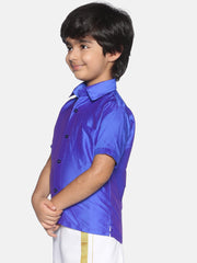 Father Son Matching Shirt Dhoti Set