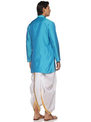 MENS BUTTER SILK LONG KURTA WITH PANCHAKAJAM