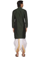 MENS BUTTER SILK LONG KURTA WITH PANCHAKAJAM