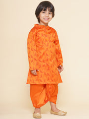 Boys Flower Design Printed Kurta 