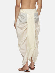 Men Off White Colour Polyester Viscose Dhoti Pant / Panjakejam