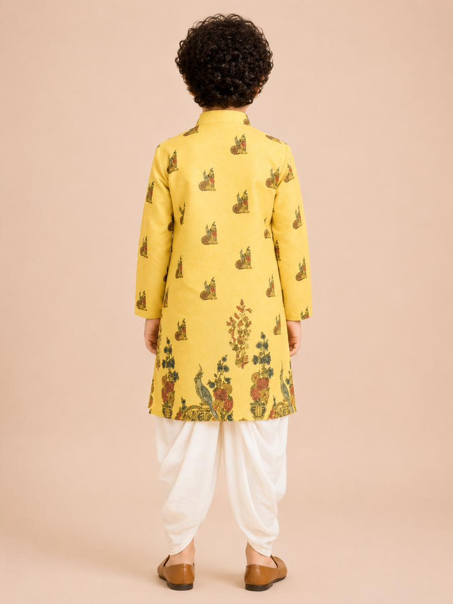 Boys Printed Kurta Dhoti Set