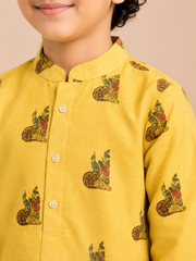 Boys Printed Kurta Dhoti Set