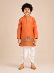 Boys Printed Kurta Dhoti Set