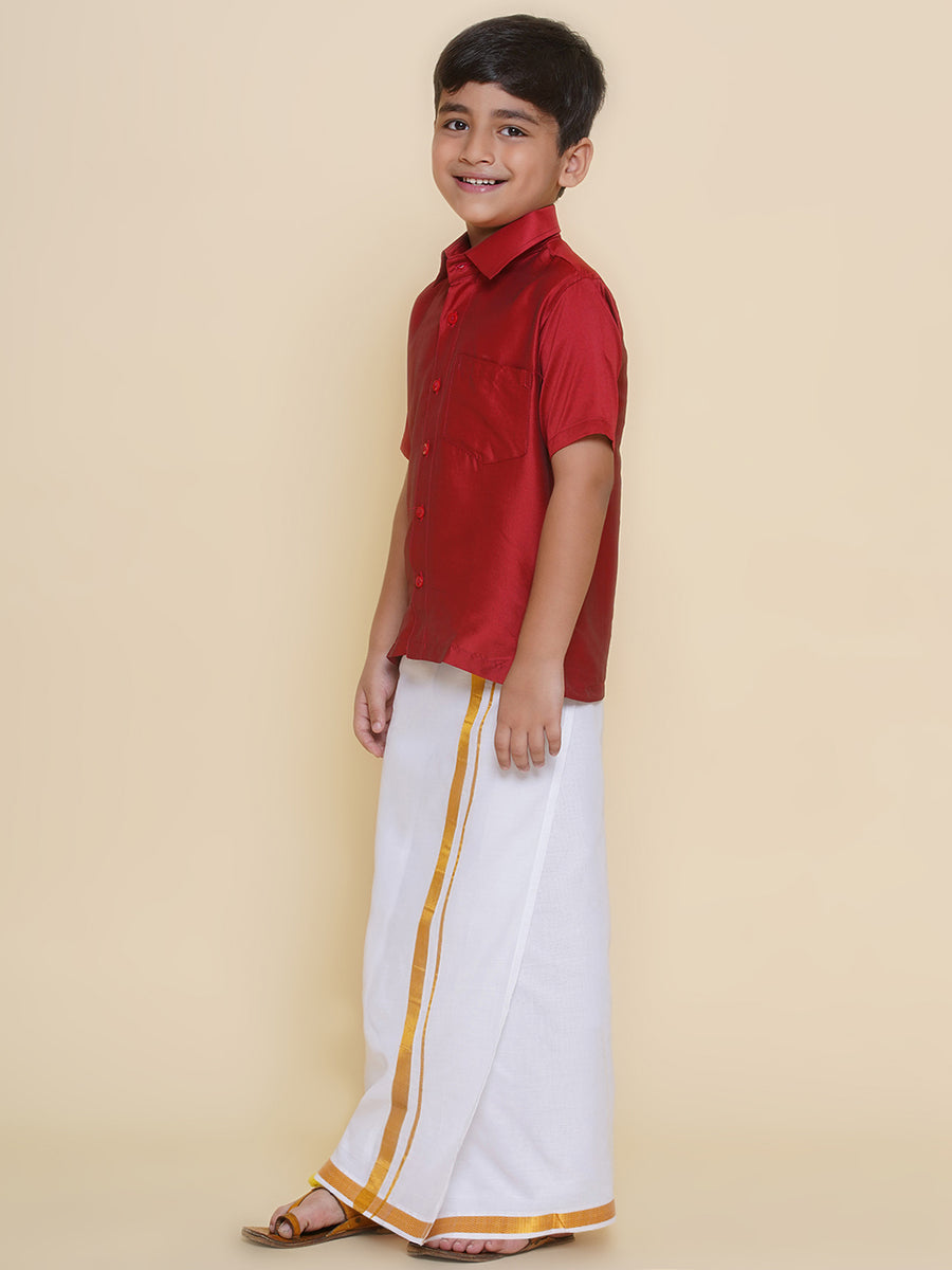 Boys Ethnic Shirt with Dhoti Set