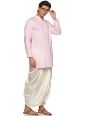 MENS SLUB COTTON LONG KURTA WITH PANCHAKAJAM