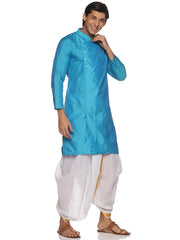 MENS BUTTER SILK LONG KURTA WITH PANCHAKAJAM
