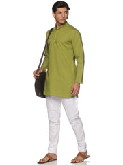 MENS SLUB COTTON LONG KURTA WITH PYJAMA