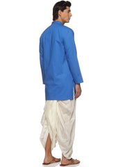 MENS SLUB COTTON LONG KURTA WITH PANCHAKAJAM
