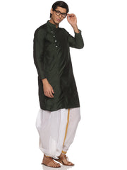 MENS BUTTER SILK LONG KURTA WITH PANCHAKAJAM