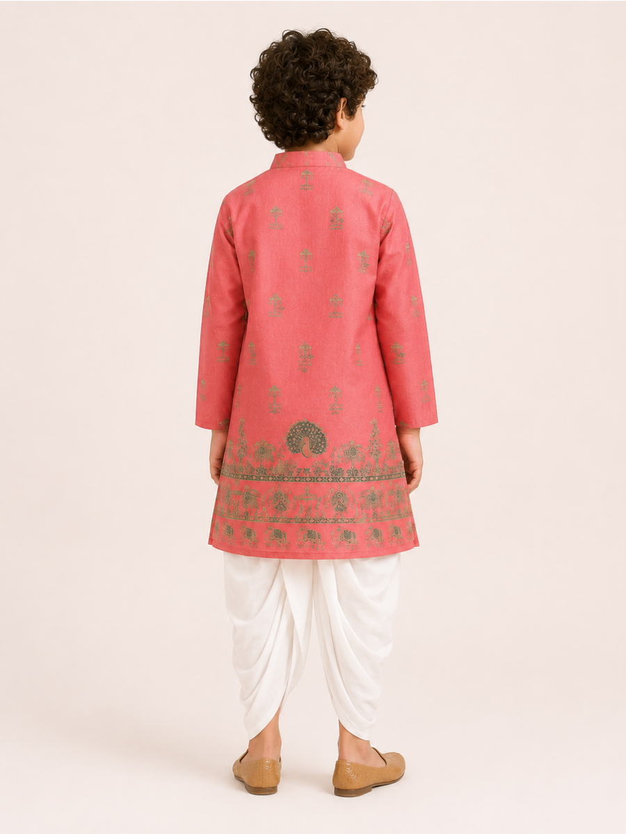 Boys Printed Kurta Dhoti Set
