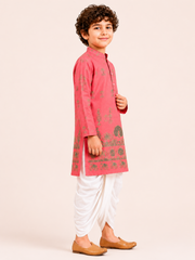 Boys Printed Kurta Dhoti Set