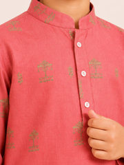 Boys Printed Kurta Dhoti Set