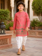 Boys Printed Kurta Dhoti Set