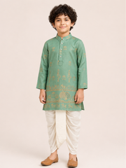 Boys Printed Kurta Dhoti Set