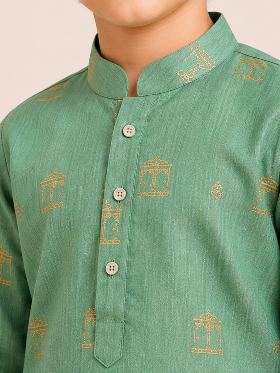 Boys Printed Kurta Dhoti Set