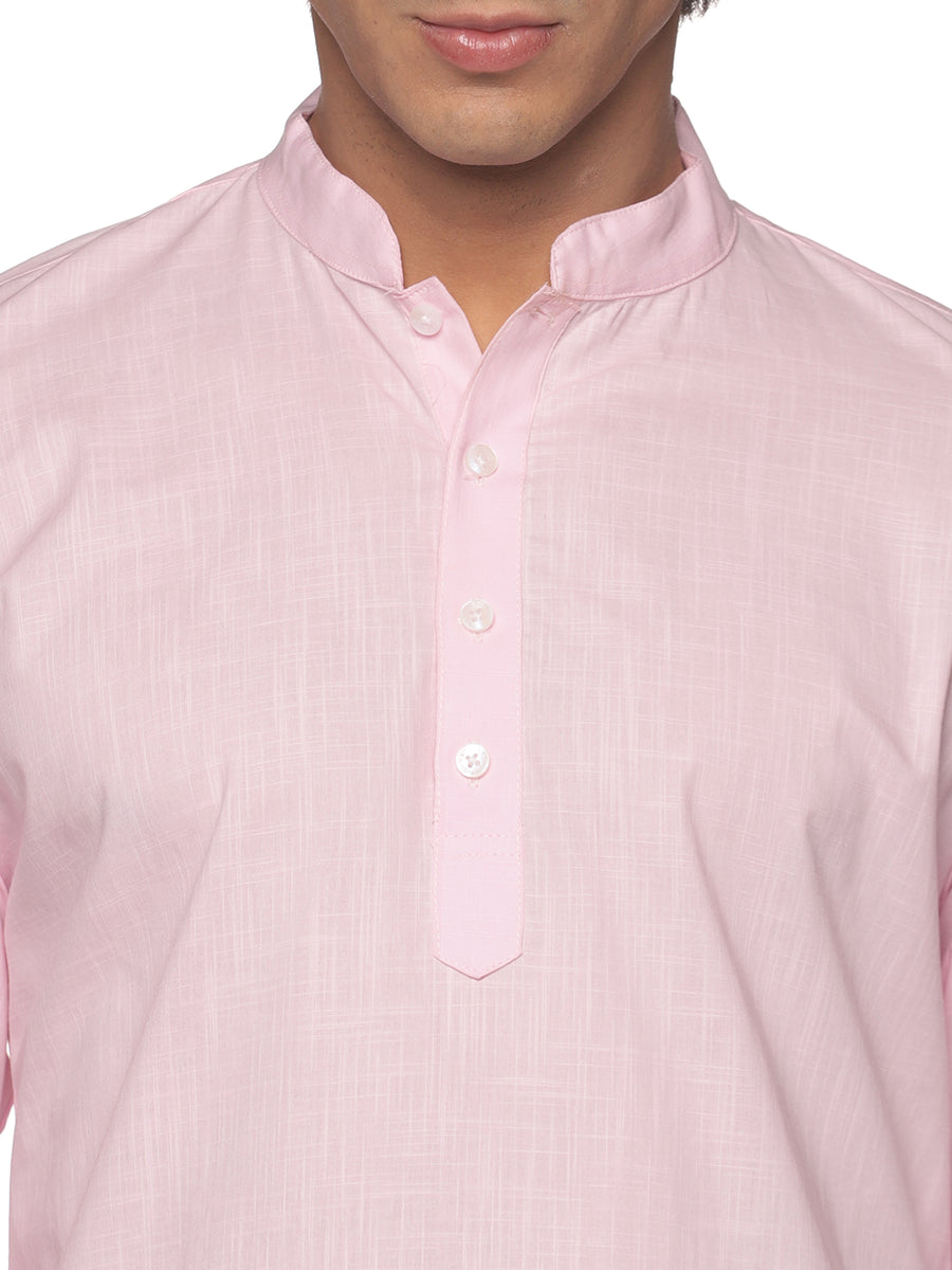 MENS SLUB COTTON LONG KURTA WITH PYJAMA