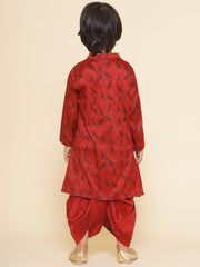 Boys Flower Design Printed Kurta 