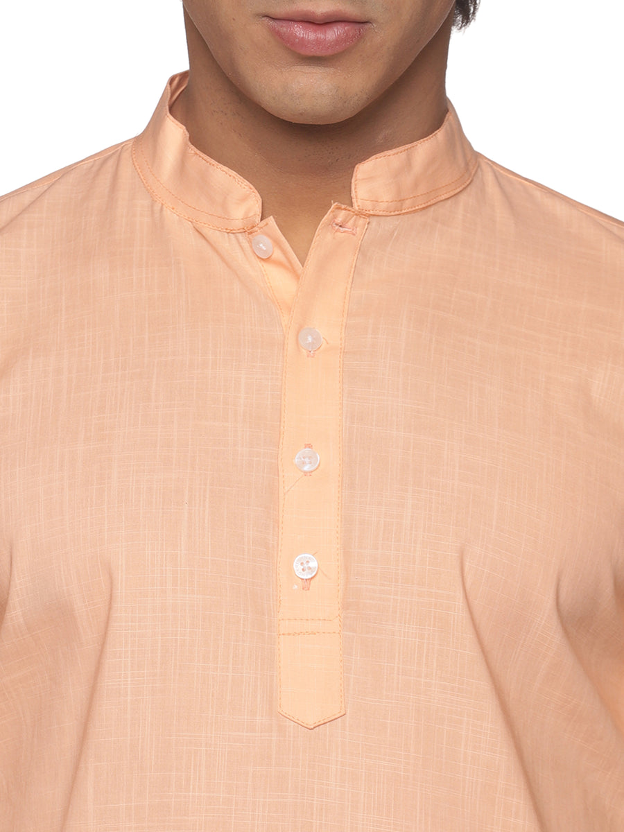 MENS SLUB COTTON LONG KURTA WITH PYJAMA