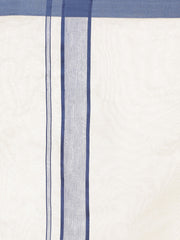 Mens Pure Cotton Double Dhoti Off White