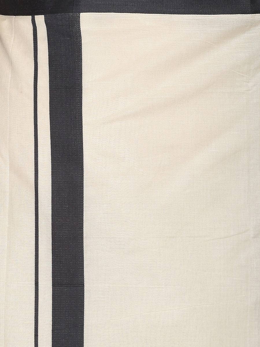 Mens Pure Cotton Double Dhoti  Off White