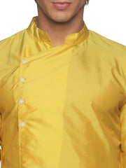 MENS BUTTER SILK LONG KURTA WITH PANCHAKAJAM