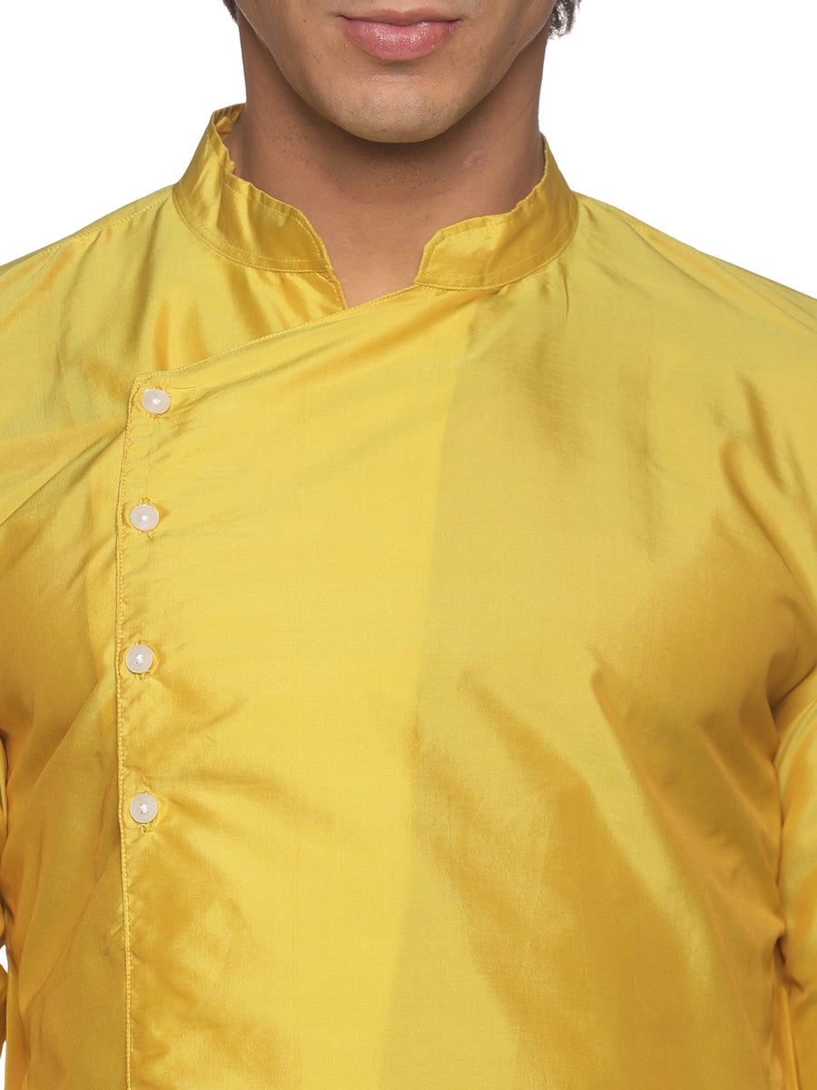 MENS BUTTER SILK LONG KURTA WITH PANCHAKAJAM