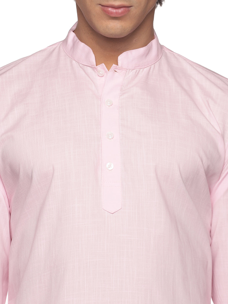 MENS SLUB COTTON LONG KURTA WITH PANCHAKAJAM